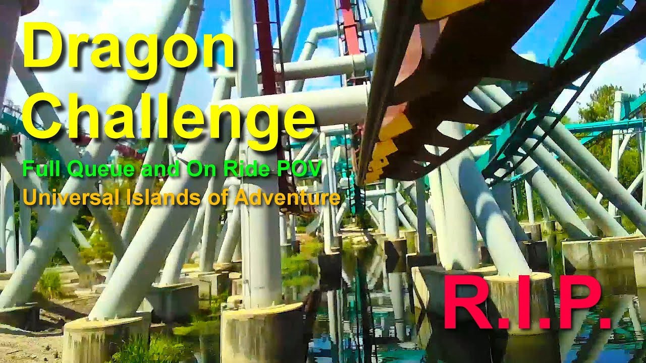 2017 Dragon Challenge Roller Coaster On Ride POV with Queue Universal's Islands of Adventure