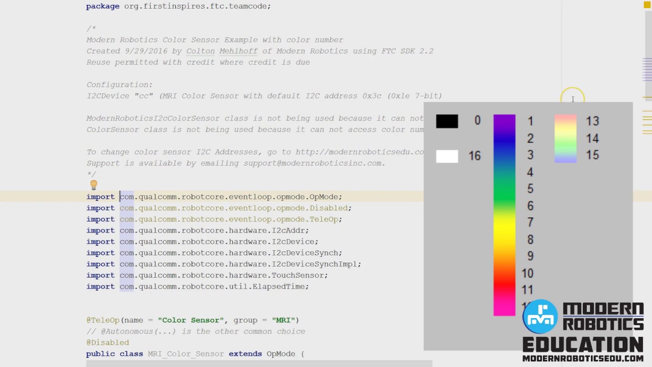 Color Number - Android Studio