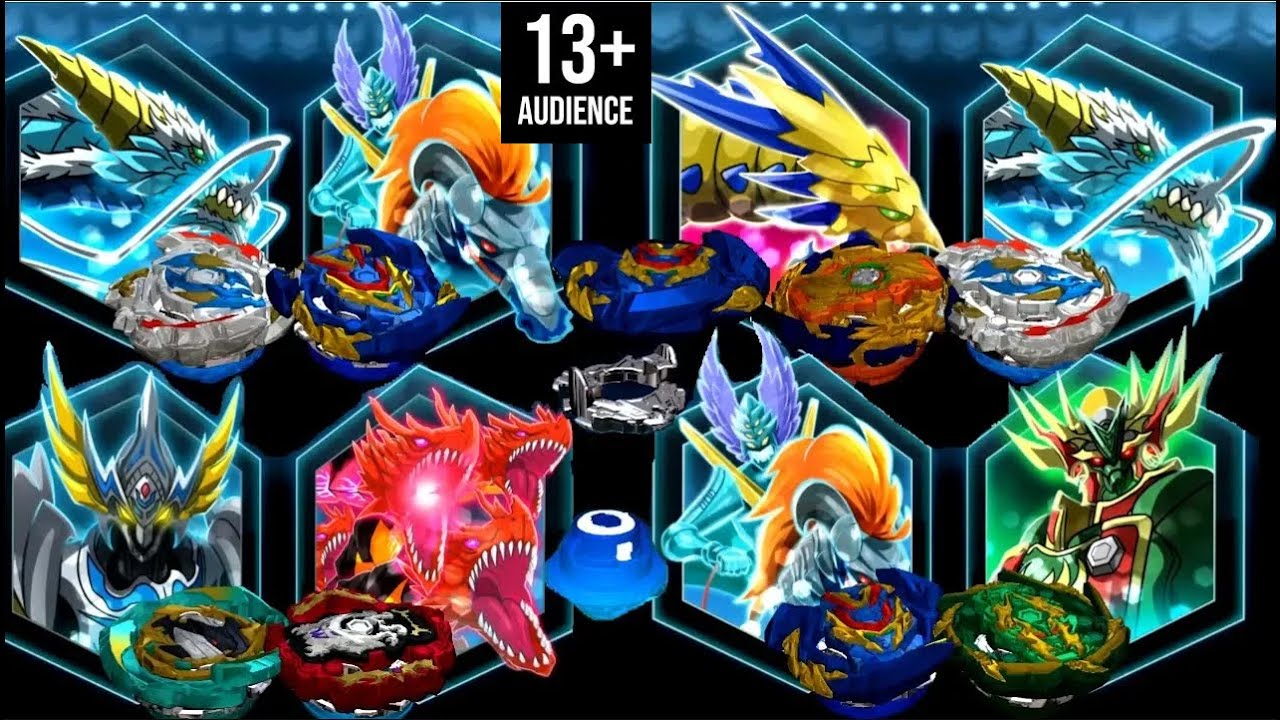 SWORD VALTRYEK V5/ACE DRAGON D5/WIZARD FAFNIR F5/ASHINDRA A5/HYDRAX..Beyblade Burst App Gameplay