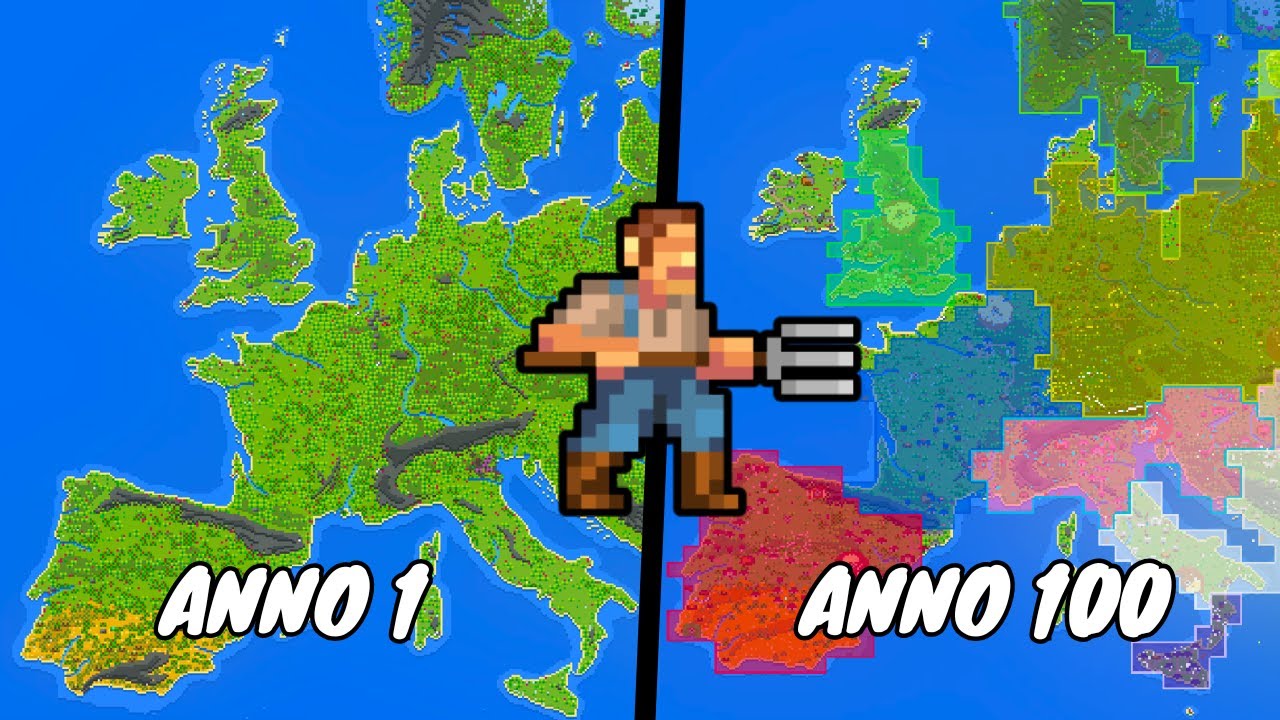 DUE UMANI RICREANO L'EUROPA DA ZERO - WorldBox [ITA]