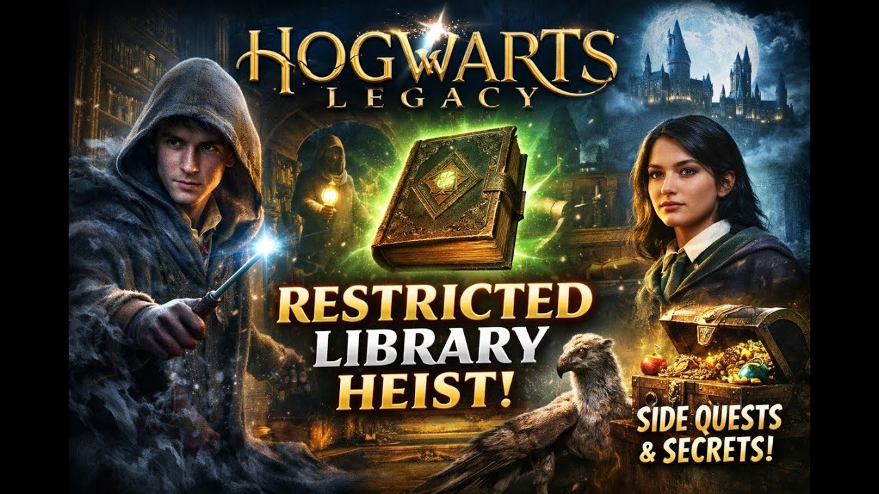 Hogwarts Legacy Gameplay | Restricted Library Heist 📚 Finding the Hidden Book & Side Quests