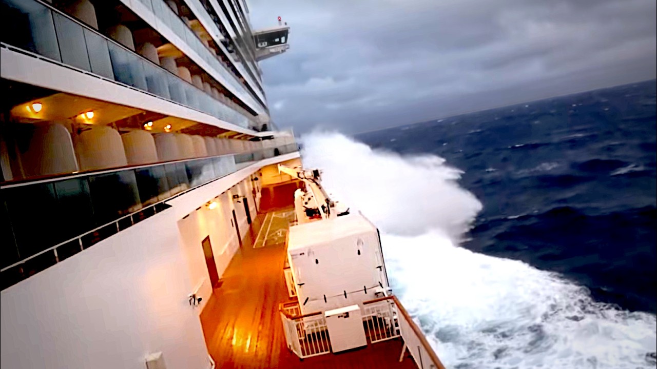 Cruise Ship Sails Into a Bomb Cyclone
