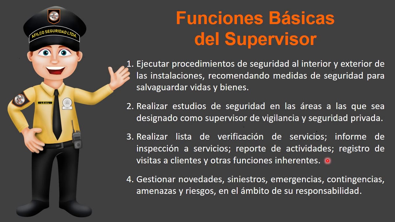 Procedimientos de supervisor