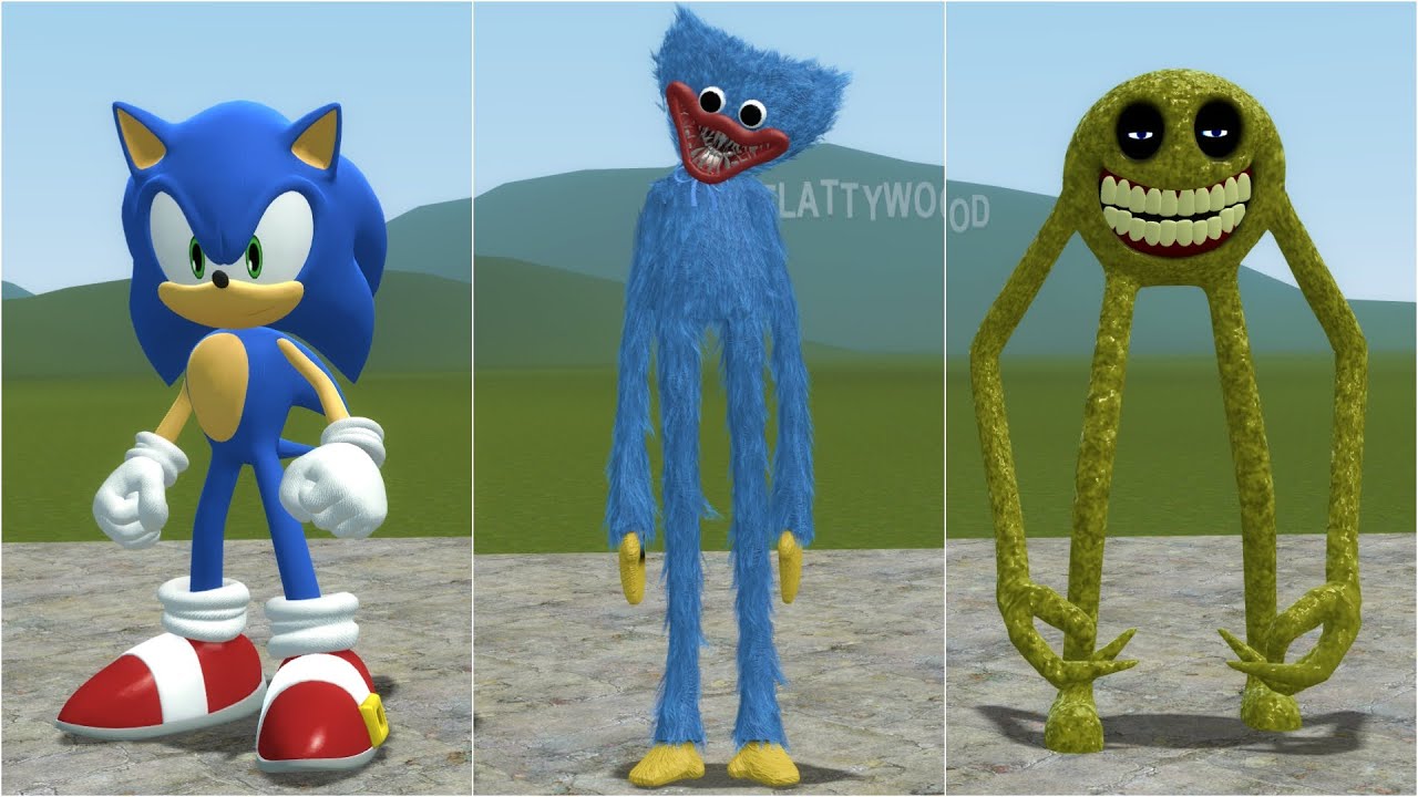 What if I Become NEW SONIC vs HUGGY WUGGY vs ROBLOX INNYUME SMILEYS STYLIZED NEXTBOT in Garry's Mod!