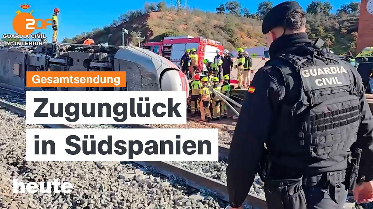 heute 19:00 Uhr vom 19.01.2026 Entgleiste Züge in Spanien, Konflikt um Grönland, E-Auto-Förderung