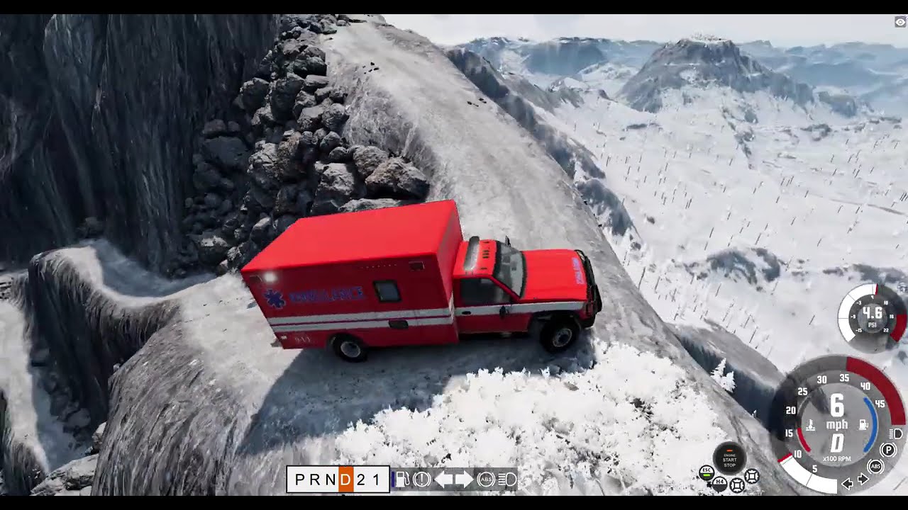GETTING TO THE TOP OF THE MOUNTAIN SAVING CAMPERS IN BeamNG drive