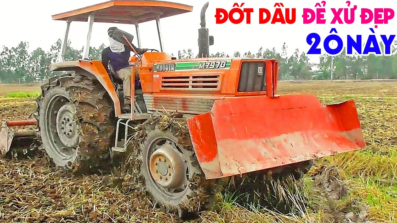 Sức mạnh kinh khủng máy cày đời cũ phá lầy đất hạn ngựa sẩy
