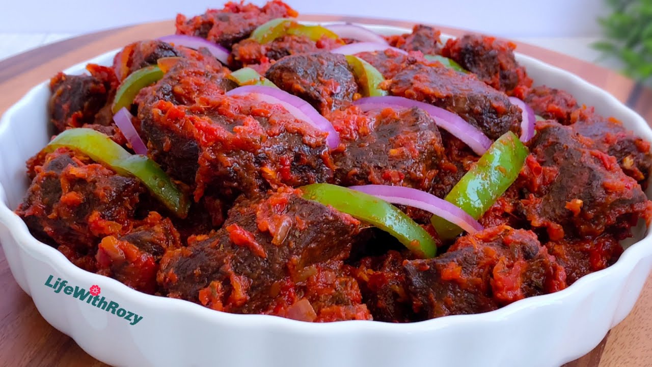 HOW TO MAKE NIGERIAN PEPPERED BEEF | PARTY STYLE