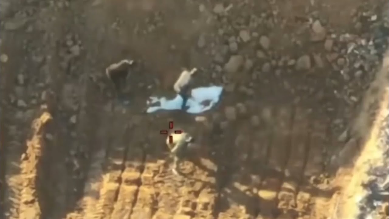 Disturbing drone footage of Hamas staging a hostage body discovery