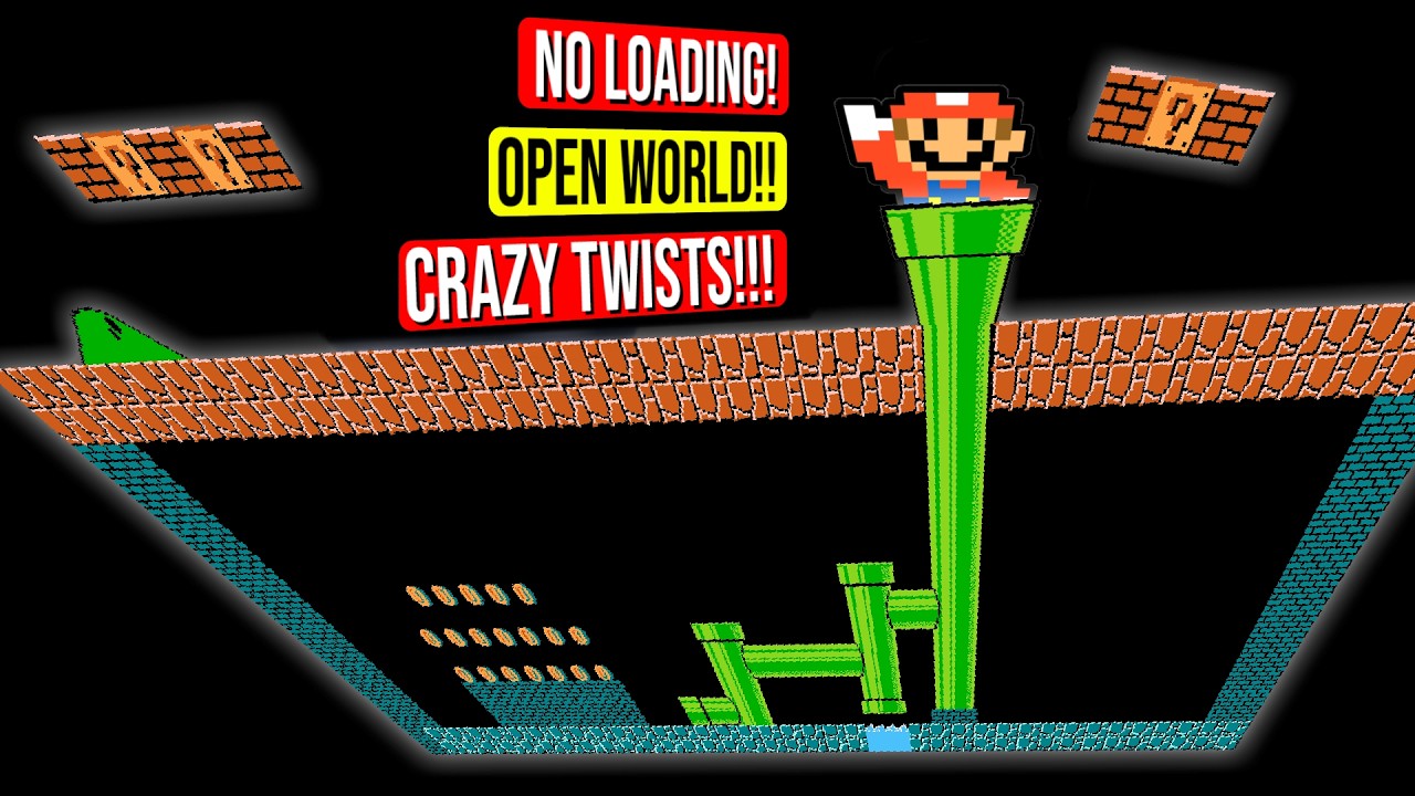 Super Mario Bros. but NO loading, open-world, and CRAZY TWISTS?!