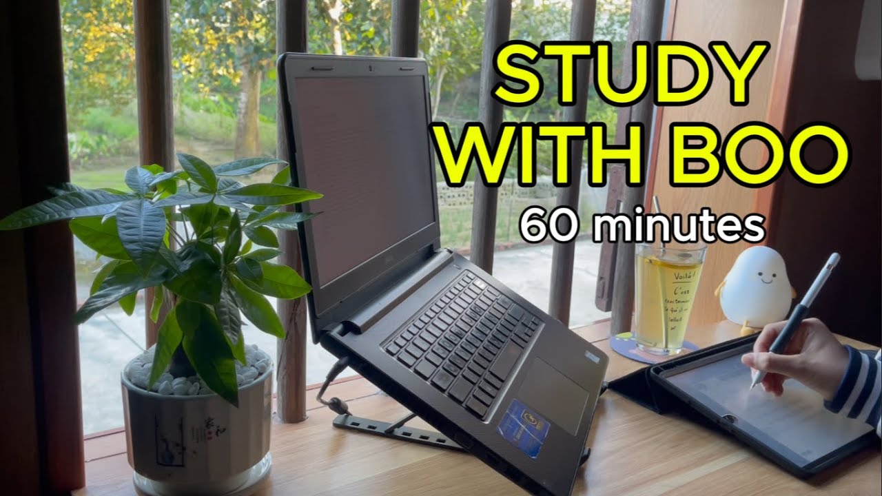 #140: 1 HOUR STUDY WITH ME 🧠 | Sunset | Sunny Day | No Break | No Music | Deep Focus
