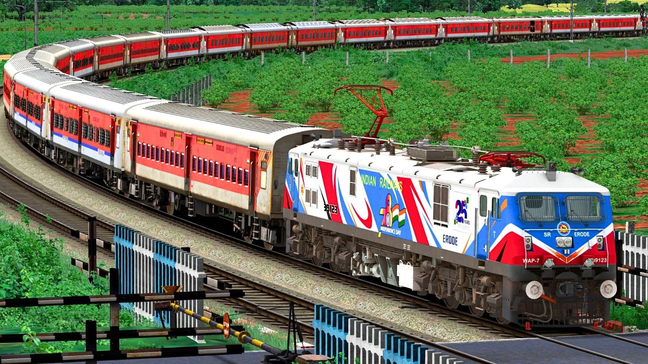 TRAIN CROSSING HIGH SPEED IN RAIL GATE | BUMPY RAILROAD | Train Simulator | Railwork | NTG GAMING