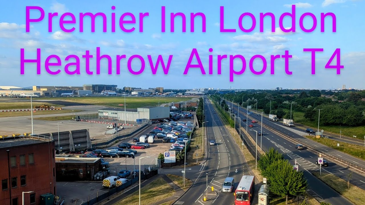 [4K] PREMIER INN LONDON HEATHROW AIRPORT TERMINAL 4 | Premier Plus room view | TIME-LAPSE