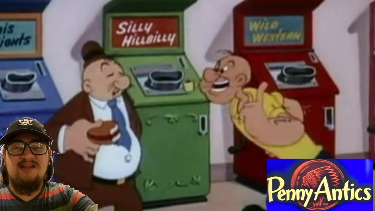 Popeye The Sailor - Penny Antics (1955) - First Time Watching: Popeye & Bluto’s Arcade Battle!