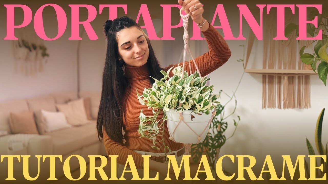 Plant hanger di Macramè! TUTORIAL FACILE per principianti!