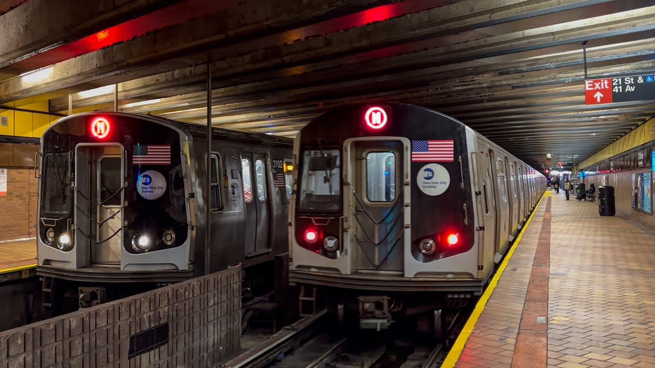 NYC Subway: (M) Local Trains @ 21 St-Queensbridge