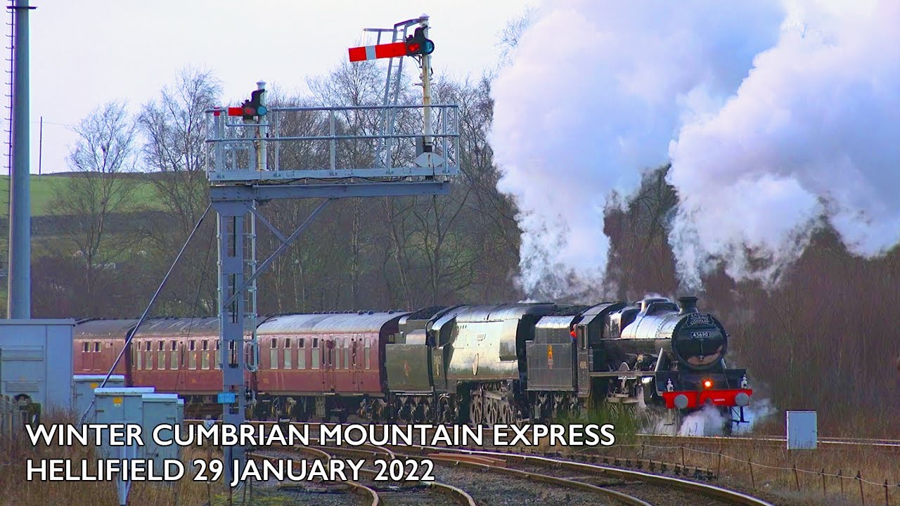 Winter Cumbrian Mountain Express London Euston - Carlisle at Hellifield 29 January 2022