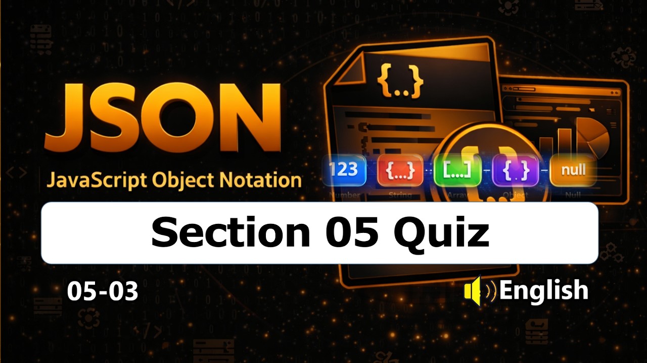 [05-03] JSON Section 5 quiz | Objects & Tools #JSON #Programming #Quiz #WebDev