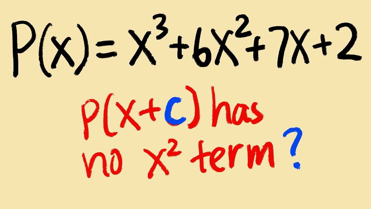 How to get rid of the x^2 term in a cubic polynomial