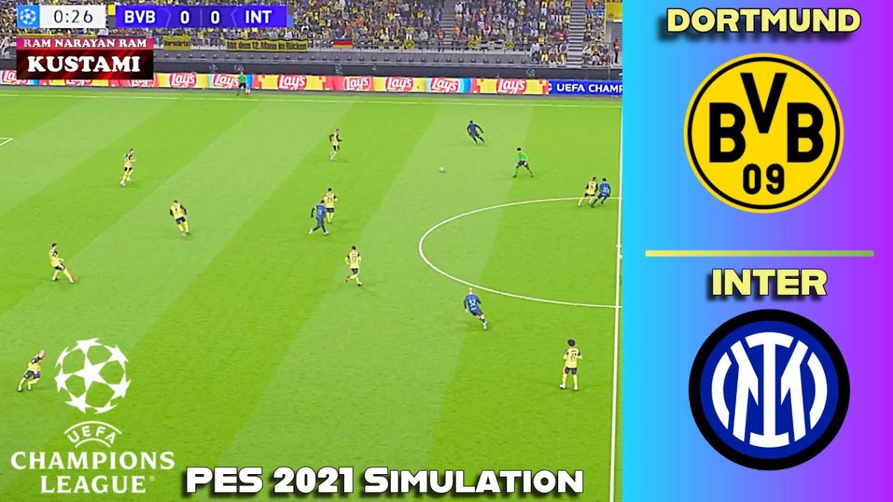 🔴Borussia Dortmund vs Inter Milan⚽ UCL clash ⚽black and yellow vs nerazzurri 🎮  PES 21
