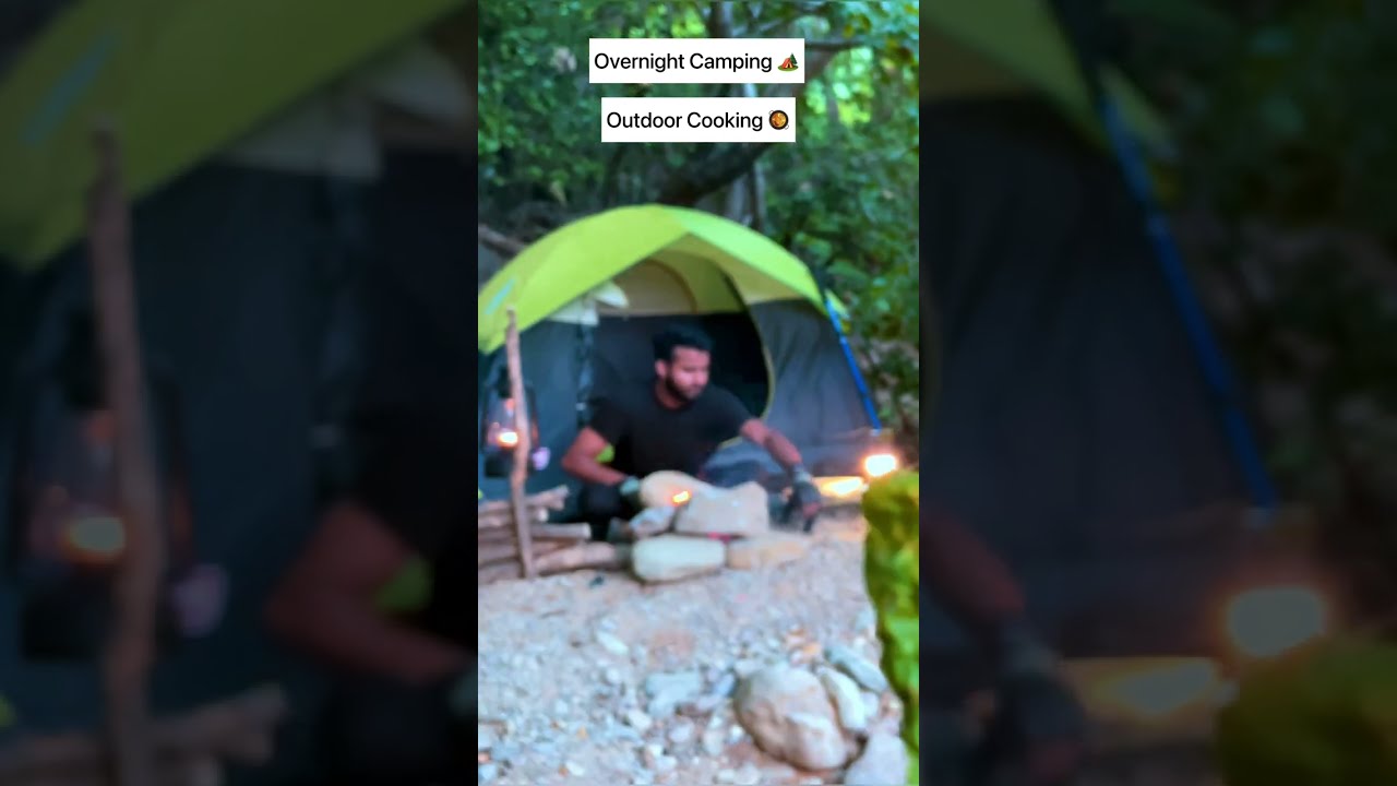 Solo overnight camping 🏕 #solocamping #bushcraft #viral #overnightcamping