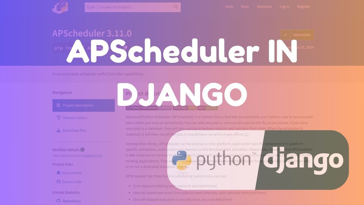 How to Schedule Background Tasks in Django with APScheduler | Full Step-by-Step Guide Without Celery