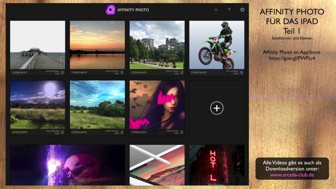 Affinity Photo für das iPad - Teil 1 - Selektionen und Ebenen
