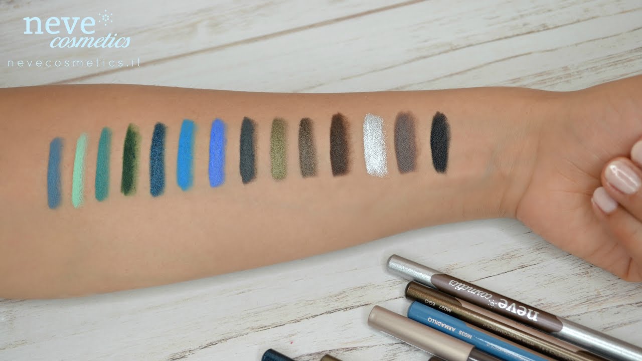 Pastello EYELINER - swatches - Neve Cosmetics