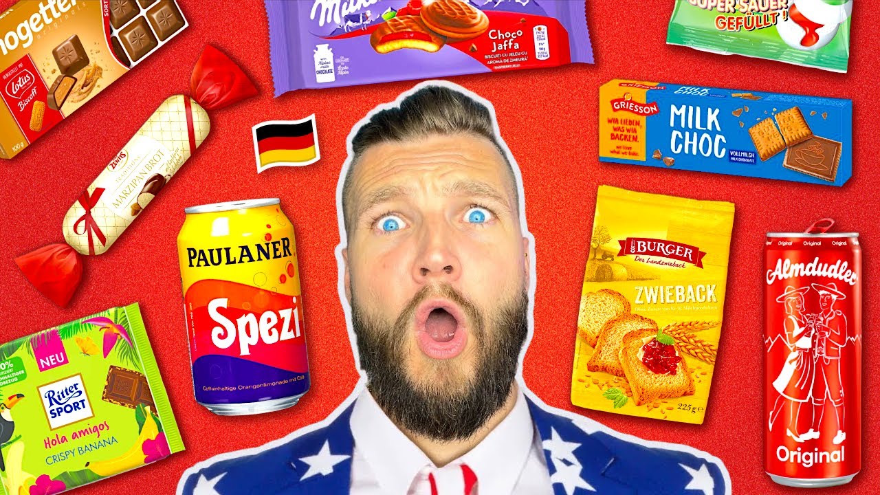Americans Try GERMAN Snacks For The FIRST TIME!