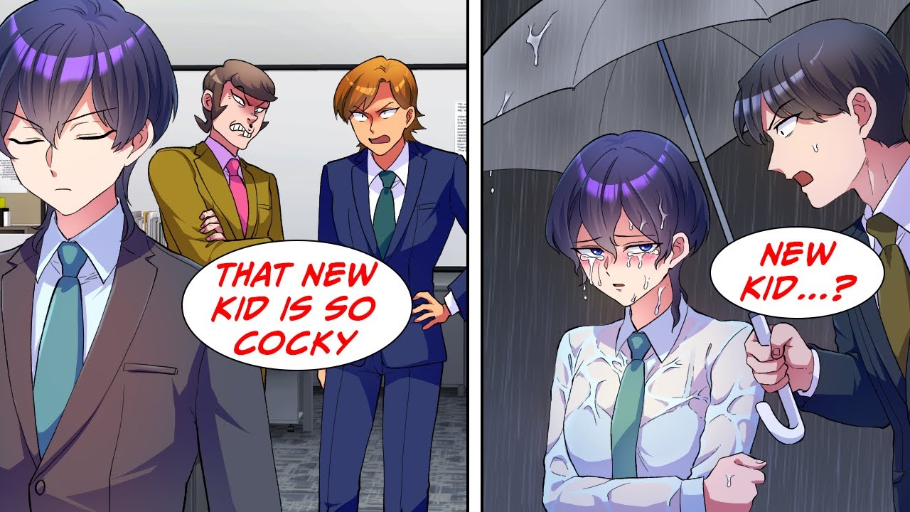 The new boy was crying in the rain... but he's A GIRL...!?!? [Manga Dub]