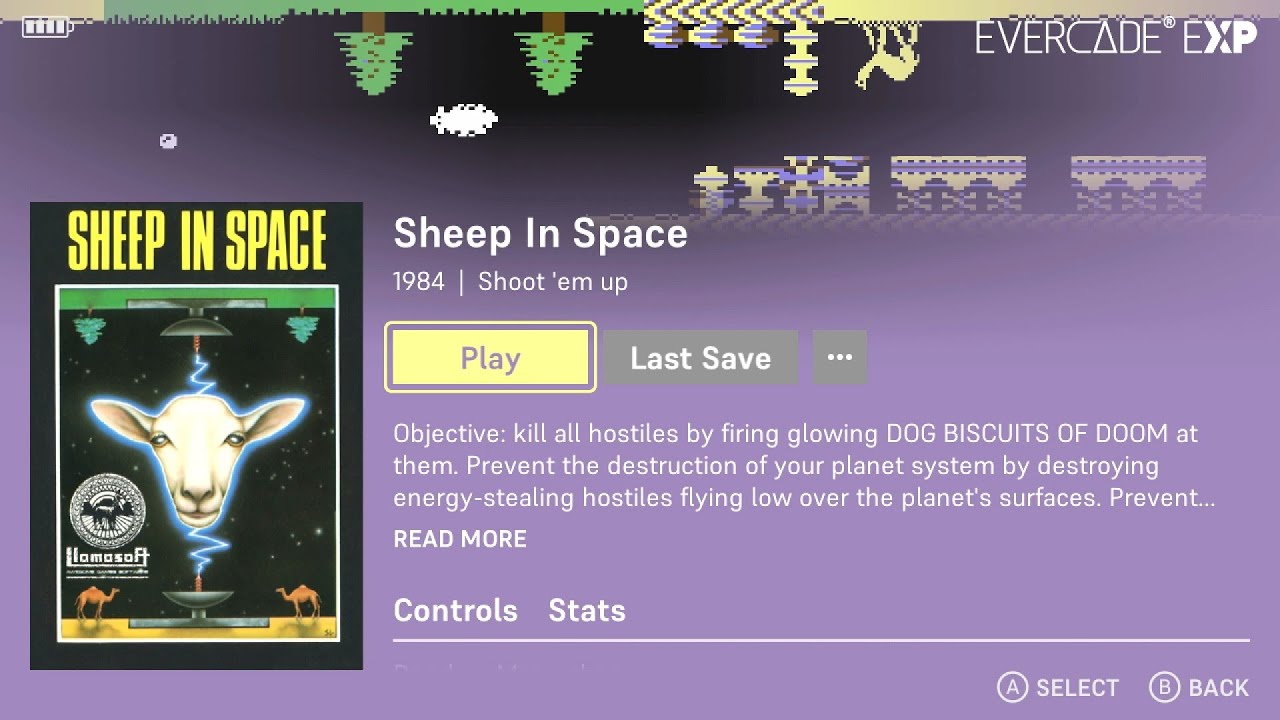 Sheep In Space | The Llamasoft Collection | Game 24 of 27 | Evercade Handheld
