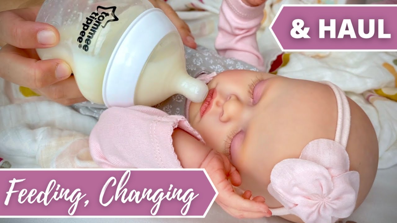 Beautiful & Realistic Reborn Baby Feeding & Changing Routine. Reborn Haul With Sleepy Baby Evelyn.
