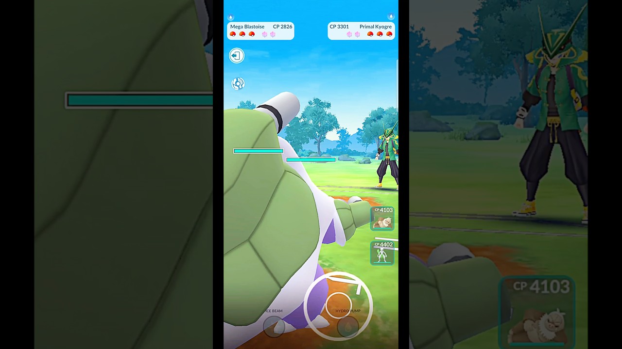 ✨️Primal kyogre VS✨️Mega Blastoise PVP Fighting Battle #pokemongo