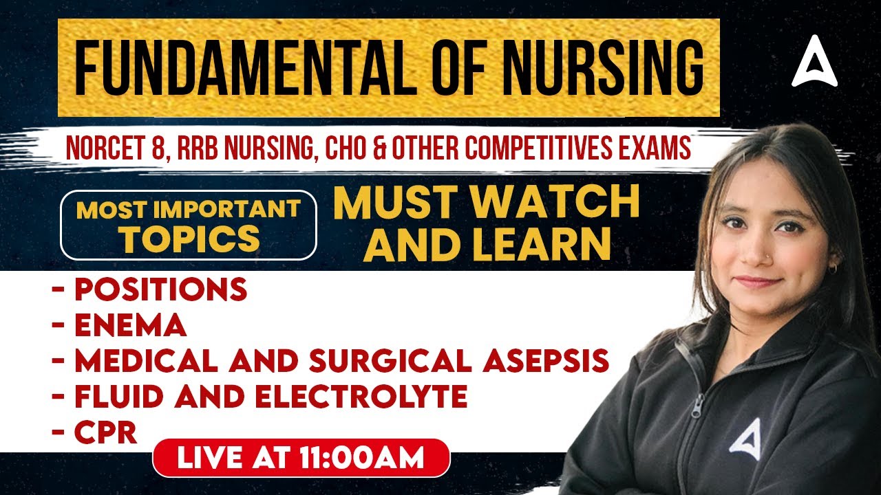 NORCET 8, RRB Nursing, CHO Exams | Fundamentals of Nursing (FON) Most Important Topics | Pari Mam