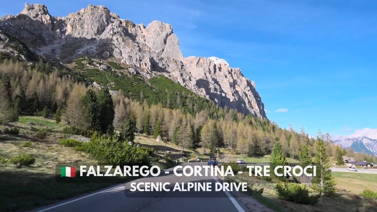 🇮🇹 Driving through stunning Dolomites beauty | Falzarego &rarr; Cortina &rarr; Tre Croci | 4K HDR | May 21