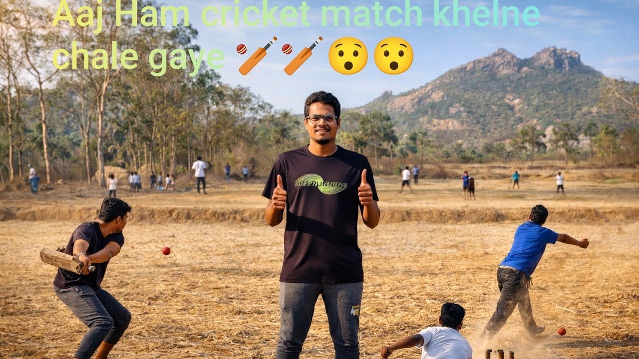 Aaj Ham Log Cricket Match Khelne Chale Gaye Dusre Gaon🏏🏏👍😦😮💯