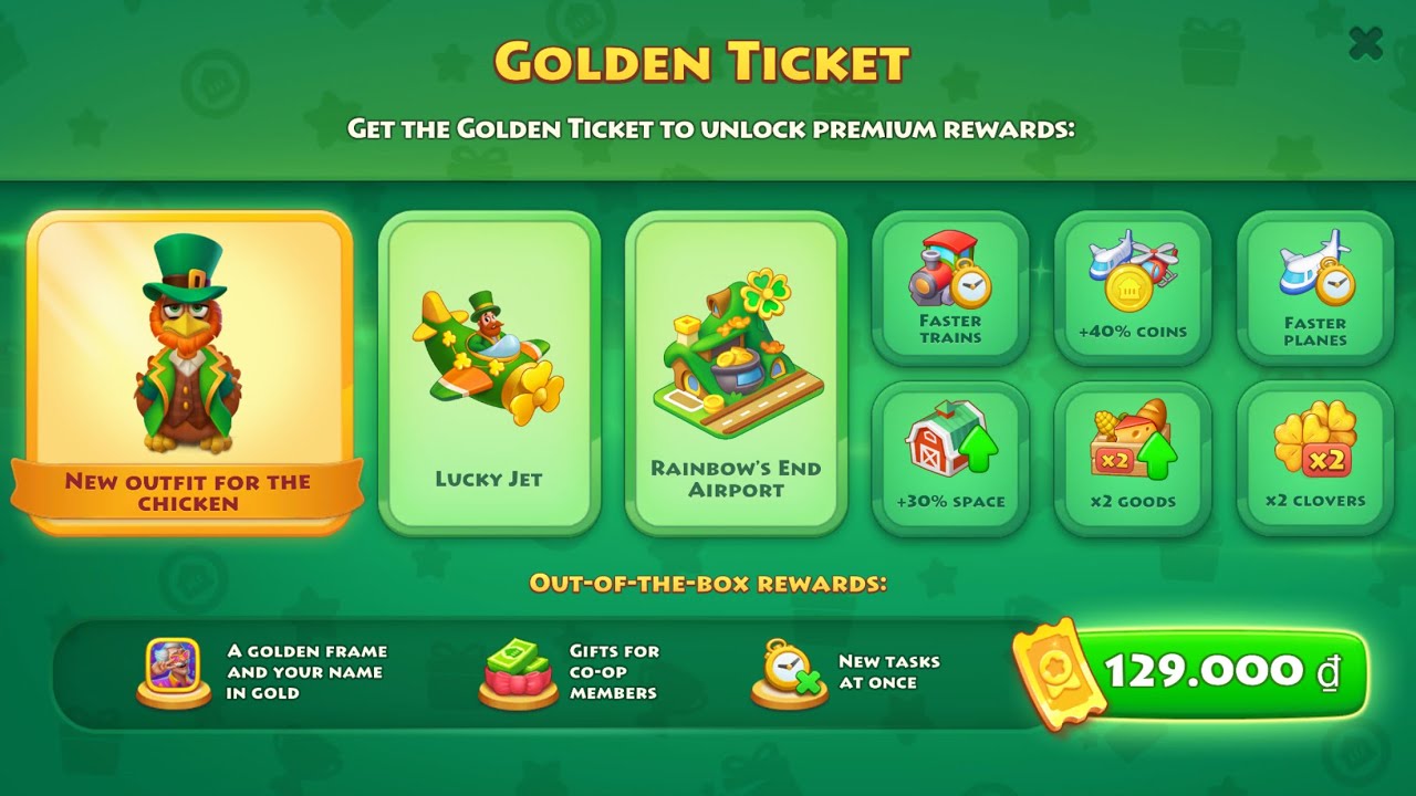 🎫 Township: Irish Journey | New Golden Ticket Unlocked Tutorial 🎫