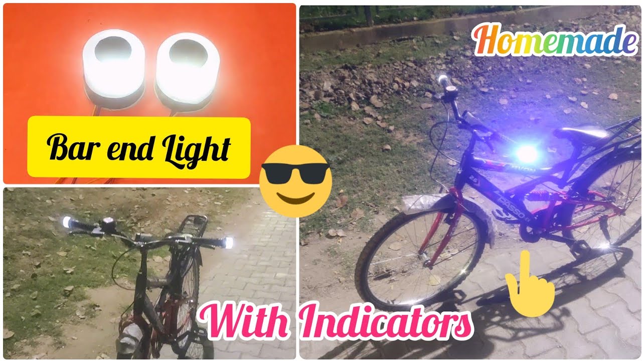 How To Make Bar End Light||Cycle handle light||Cycle indicators||Indicators for Cycle||Cycle kilight