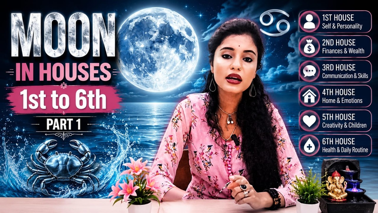 Moon through Houses 1st to 6th | Part 1 | | KaaLiKa Jyotish | | Nandita Sudha Tiwari  #moon #occult