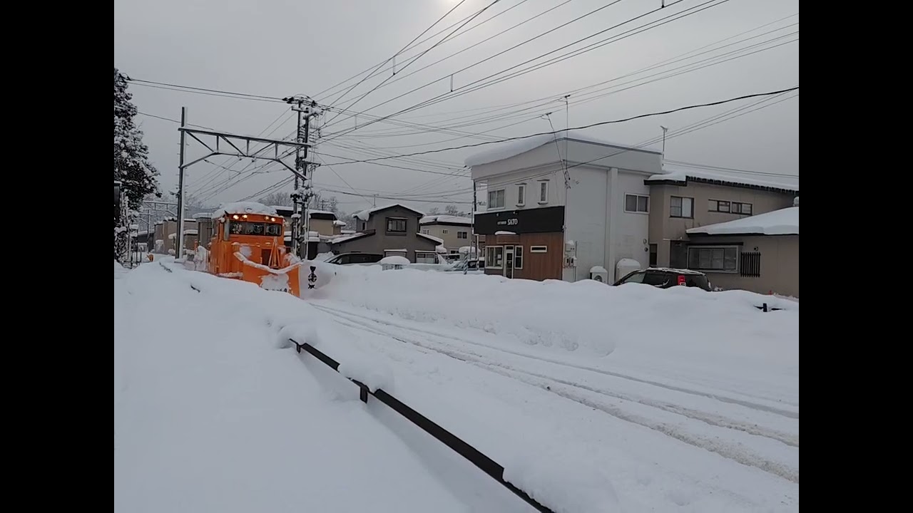 １／１５大鰐線モーターカーの下り除排雪運転