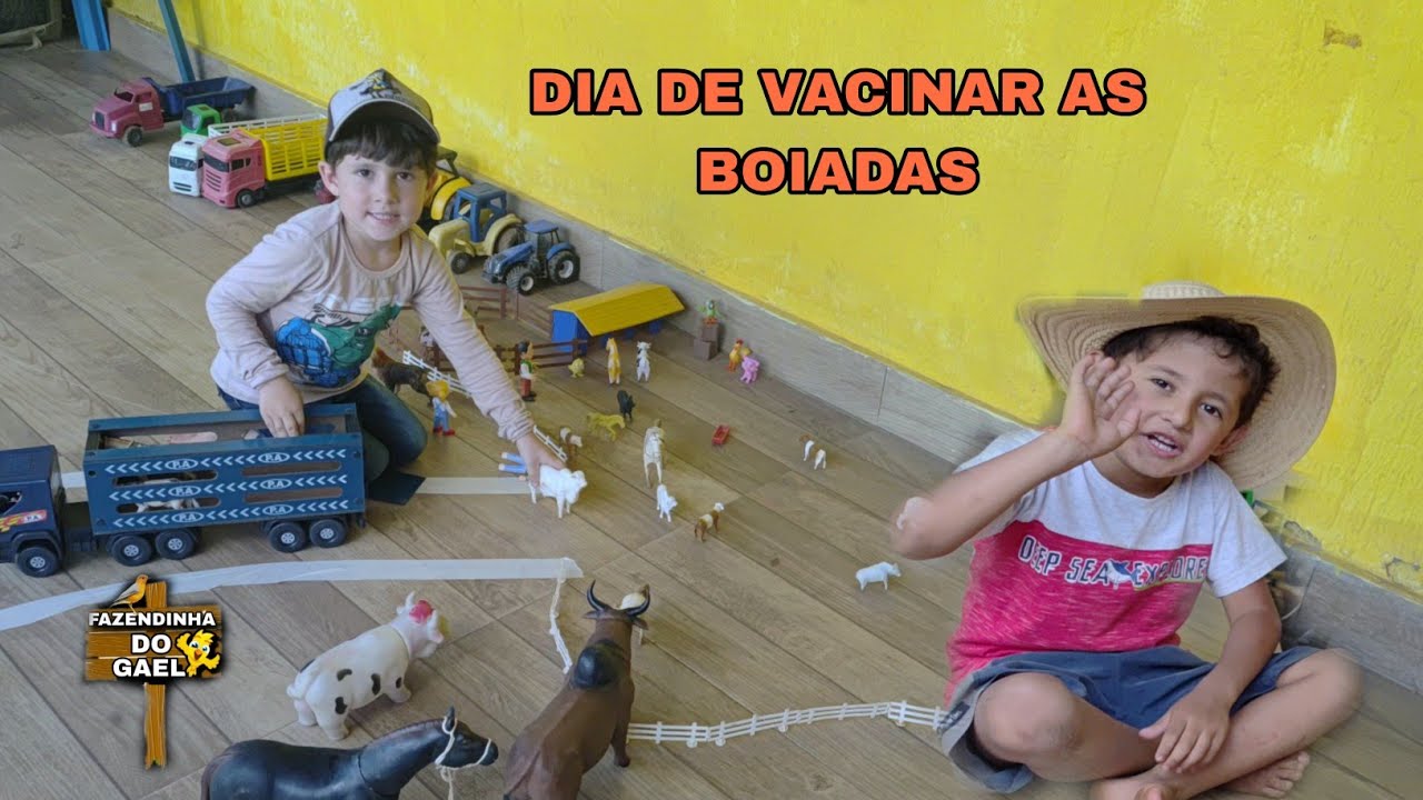 FAZENDINHA DO GAEL | DIA DE VACIANAR O BOI 🐂| chegou caminhão novo fazendinha de brinquedo 