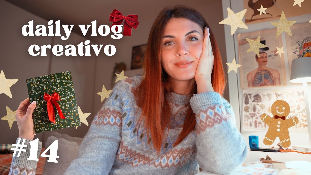 DAILY VLOG CREATIVO: biglietti e decorazioni di Natale ✂️🎄 VLOGMAS #14