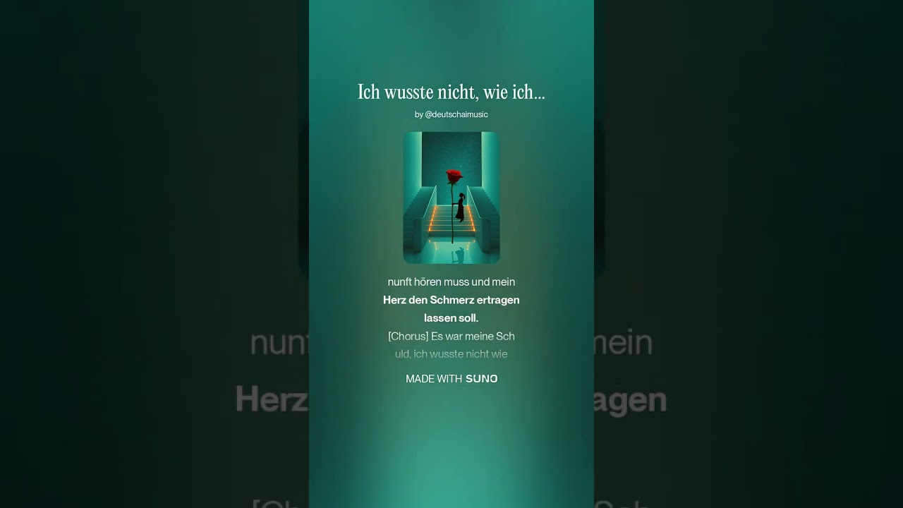 Ich wusste nicht, wie ich dich lieben soll - AI Cover (Deutsch lyrics)