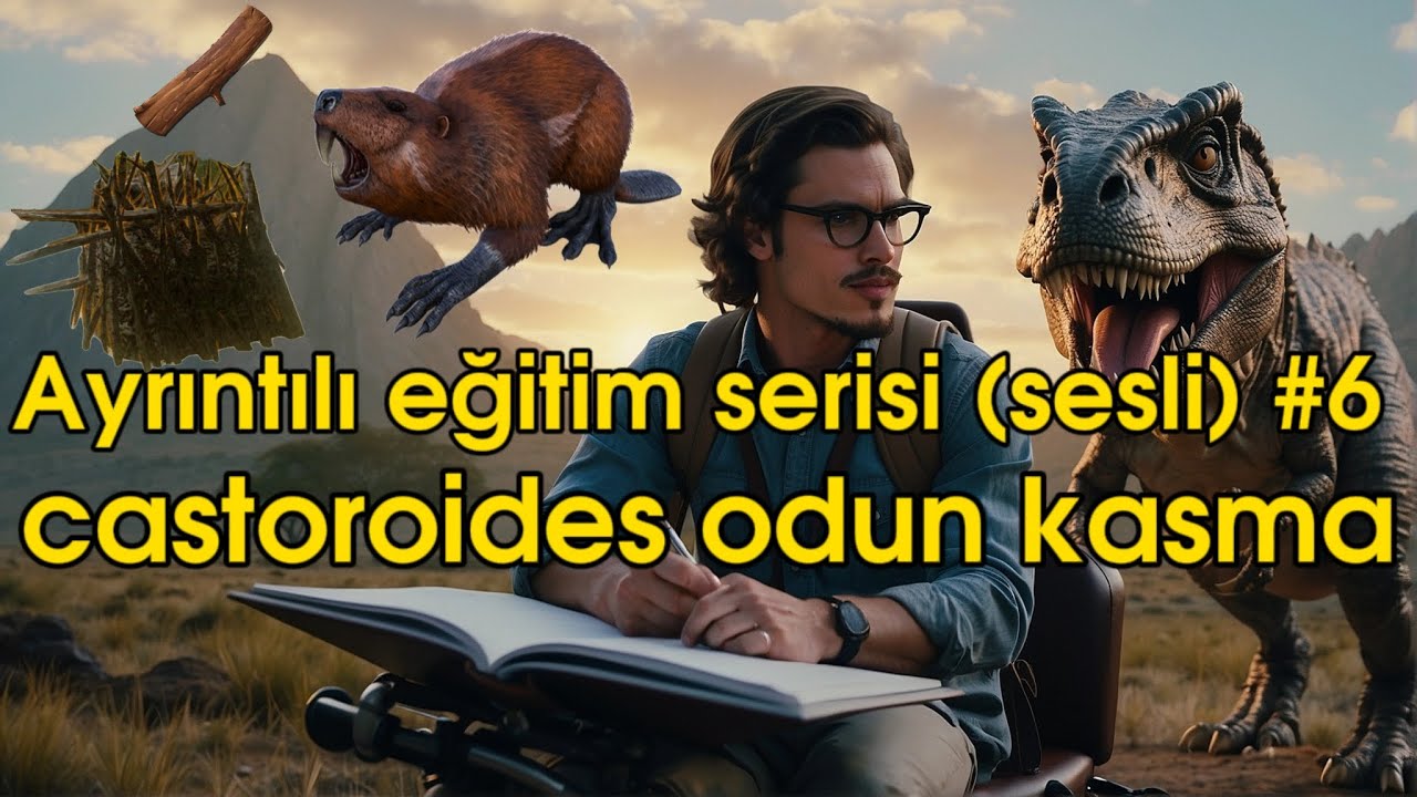 Castoroides odun kasma | Ayrıntılı eğitim serisi (sesli) #6 ark mobile türkçe