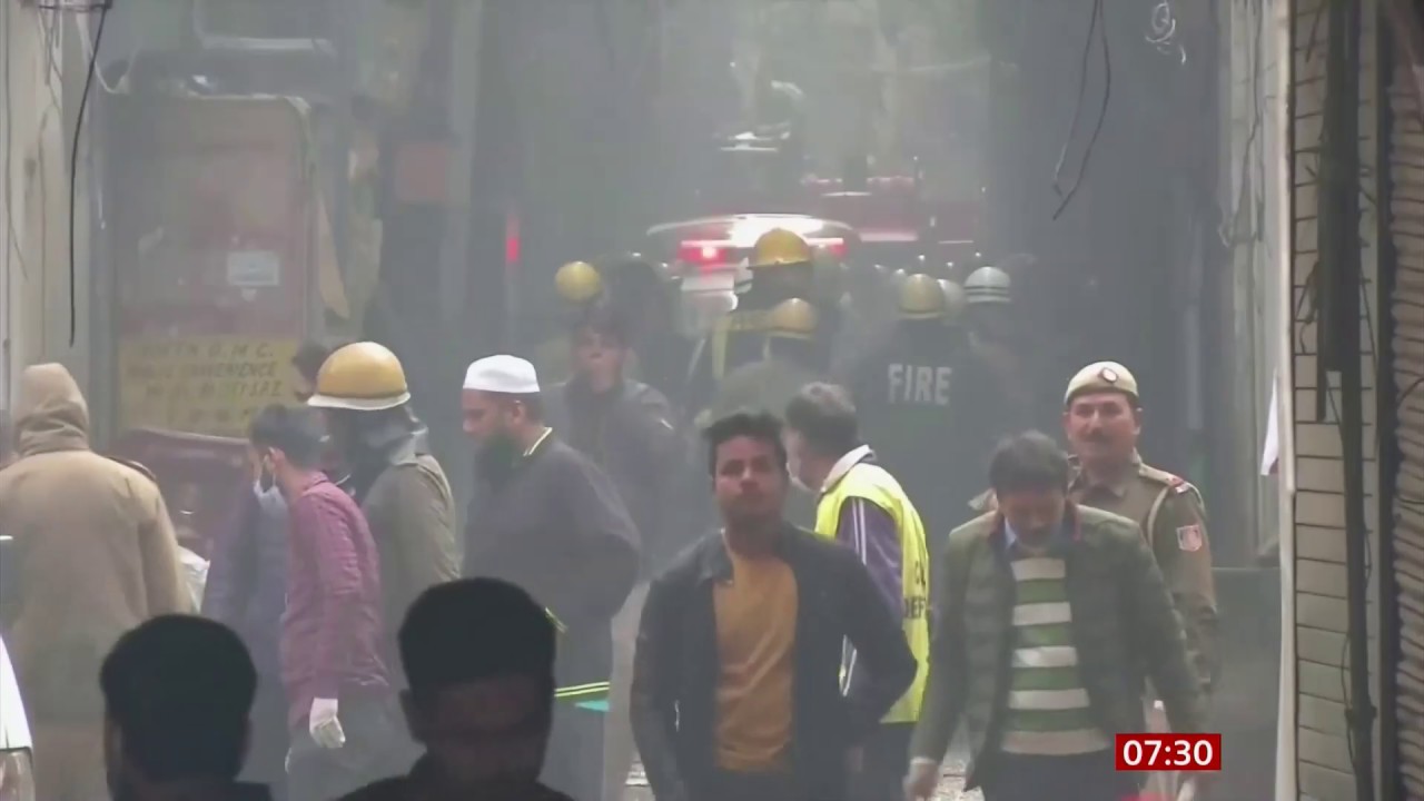 Delhi factory fire (India) - BBC News - 8th December 2019