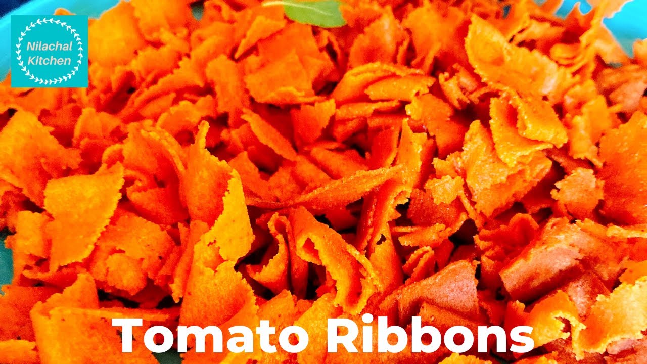 Tomato Ribbons | Ribbon Pakoda recipe | Quick 15 minute crispy snack | Nilachal Kitchen