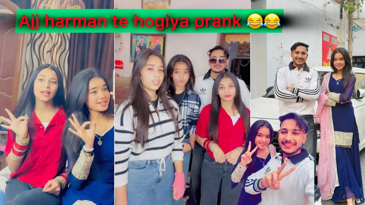 Ajj harman te 🤭 hogiya prank 🤣 aish te guri fr aye ajj ❤️🫶 kitta full enjoy @mr_mrs_sharma659 