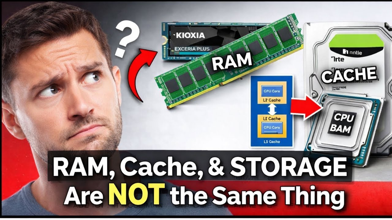 RAM vs Cache vs Storage — Finally Explained