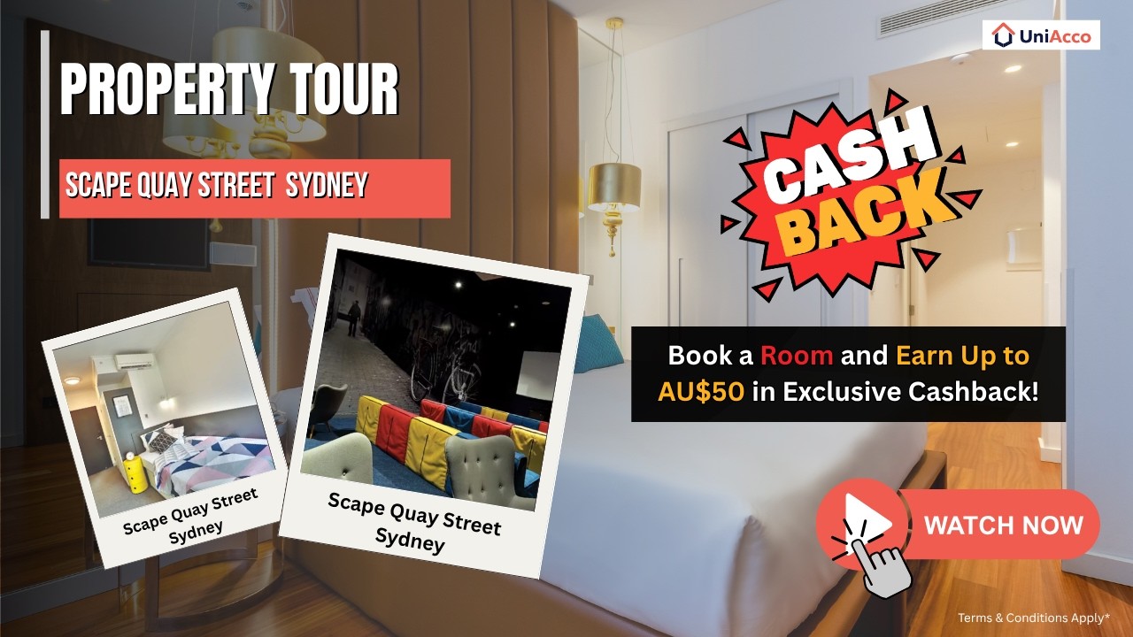 Property Tour Scape Quay Street Sydney | Student Accommodation in Sydney | UniAcco