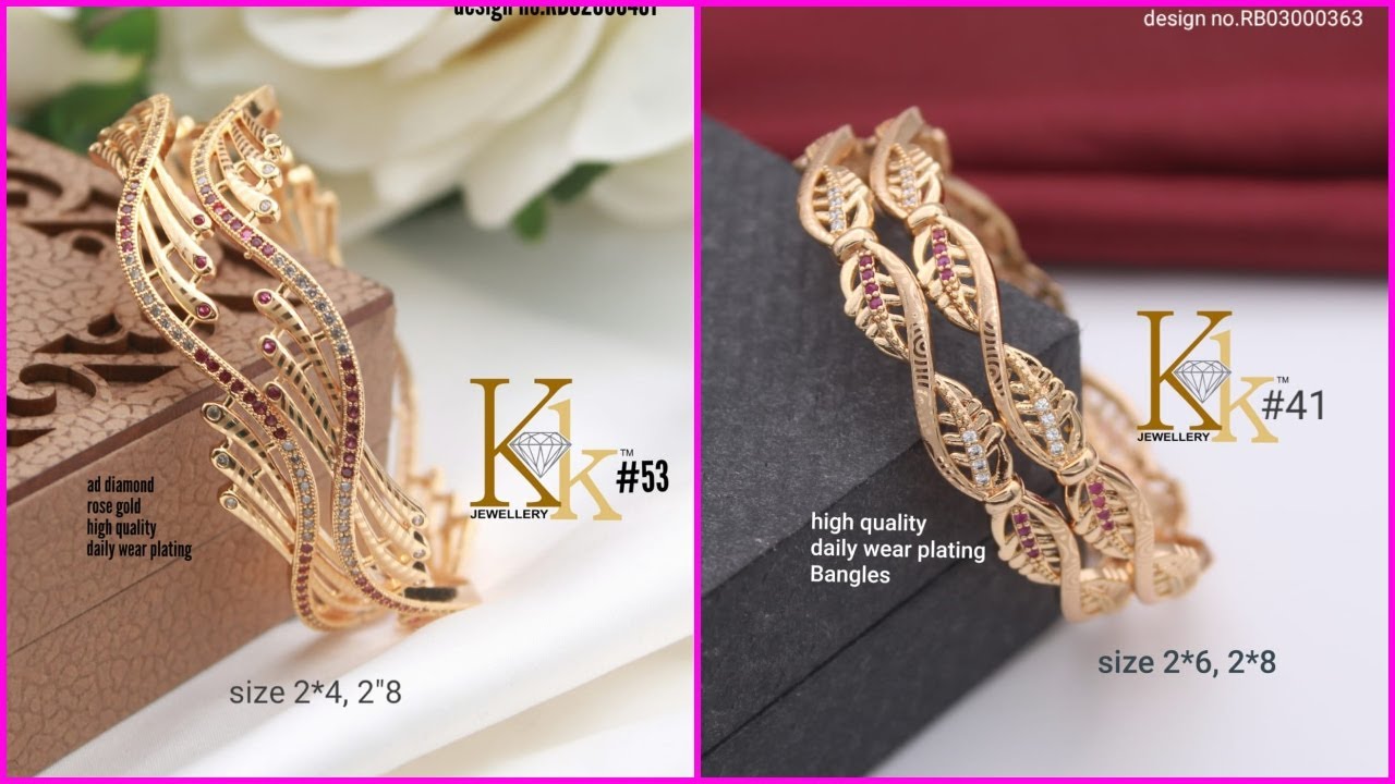 rose gold bangles with price | buy online korean bangles